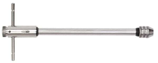 Irwin Hanson - 1/4 to 1/2" Tap Capacity, T Handle Tap Wrench - 12" Overall Length, Ratcheting - Exact Tooling