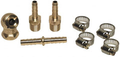 Coilhose Pneumatics - Air Hose Male Ends, Splicers & Brass Ball Chuck - 1/4" Thread - Exact Tooling