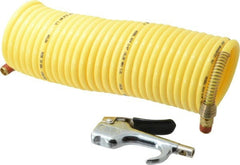 Coilhose Pneumatics - 1/4" ID Thumb Lever Blow Gun - 25' Long Hose - Exact Tooling