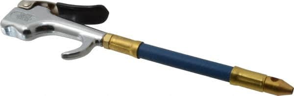 Coilhose Pneumatics - Safety Flexible Extension Tube Thumb Lever Blow Gun - 1/4 NPT, 6" Tube Length, Zinc - Exact Tooling