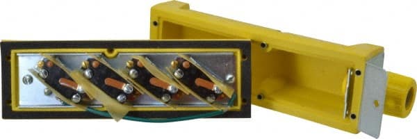 Woodhead Electrical - 4 Operator, Mushroom Head Pendant Control Station - No Legend, Momentary Switch, NO/NC Contact - Exact Tooling