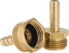 Dixon Valve & Coupling - 3/4 NH Garden Hose Fitting - Brass, Standard Shank Male/Female Set Connector - Exact Tooling