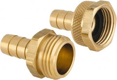 Dixon Valve & Coupling - 3/4 NH Garden Hose Fitting - Brass, Short Shank Male/Female Set Connector - Exact Tooling