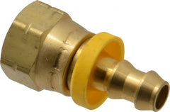 Dixon Valve & Coupling - 5/16" ID 5/8 UNF Barbed Push On Female Connector - 3/8" OD, Brass - Exact Tooling