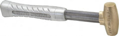 American Hammer - 1 Lb Head 1" Face Brass Head Hammer - 11-1/2" OAL, Aluminum Handle - Exact Tooling