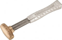 American Hammer - 1 Lb Head 1" Face Bronze Head Hammer - 11-1/2" OAL, Aluminum Handle - Exact Tooling