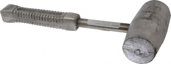 American Hammer - 10 Lb Head 2-1/2" Face Lead Alloy Nonmarring Lead Hammer - 13-1/2" OAL, Aluminum Handle - Exact Tooling