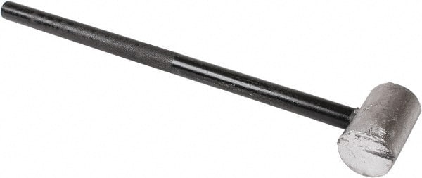 American Hammer - 18 Lb Head 3-1/2" Face Lead Alloy Nonmarring Lead Hammer - 29" OAL, Aluminum Handle - Exact Tooling