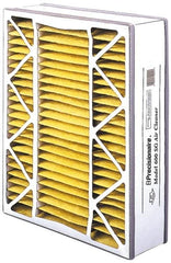 Made in USA - 16" Noml Height x 25" Noml Width x 5" Noml Depth, 35 to 45% Capture Efficiency, Wire-Backed Pleated Air Filter - MERV 8, Cotton/Polyester, Integrated Beverage Board Frame, 300 Max FPM, 833 CFM, For Honeywell 203719 - Exact Tooling