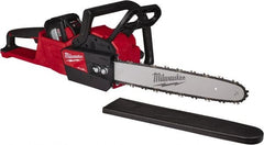 Milwaukee Tool - 18 Volt, Battery Powered Chainsaw - 16" Guide Bar Length, 6,600 RPM, 3/8" Chain Pitch, 0.043" Chain Gauge - Exact Tooling