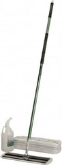Ability One - 55" Long x 6" Wide Microfiber Dust Flat Mop - Hook & Loop, Green, Looped Head, Launderable - Exact Tooling