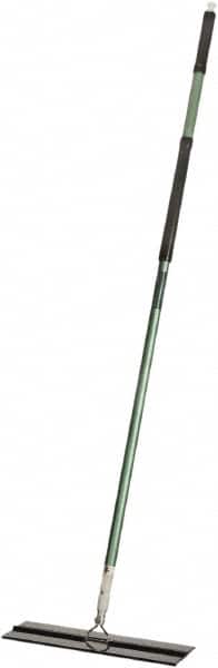 Ability One - 55" Long x 6" Wide Microfiber Dust Flat Mop - Hook & Loop, Green, Looped Head, Launderable - Exact Tooling