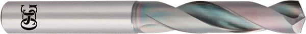 OSG - 10.6mm 140° Spiral Flute Solid Carbide Screw Machine Drill Bit - EgiAs Finish, Right Hand Cut, 55mm Flute Length, 102mm OAL, Straight Shank - Exact Tooling