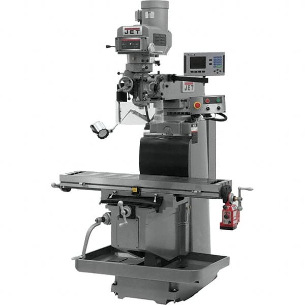 Jet - 54" Long x 12" Wide, 3 Phase Acu-Rite 200S CNC Milling Machine - Variable Speed Pulley Control, R8 Taper, 5 hp - Exact Tooling