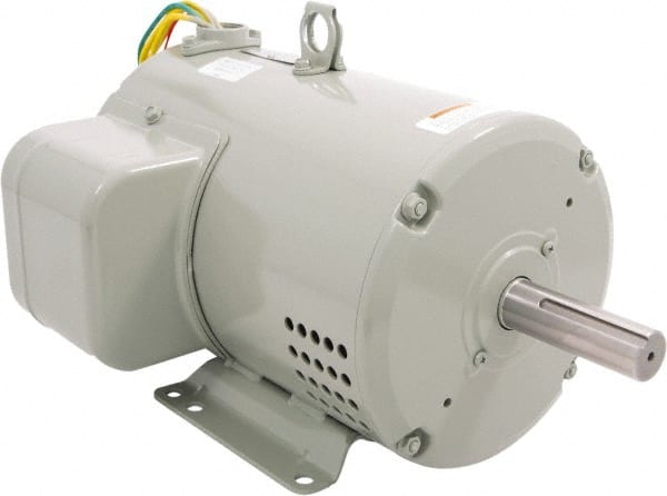 Leeson - 1 Max hp, 900 Max RPM, Premium Efficient Electric AC DC Motor - 230/460 V Input, Three Phase, 182T Frame, Rigid Base Mount, TEFC Enclosure - Exact Tooling