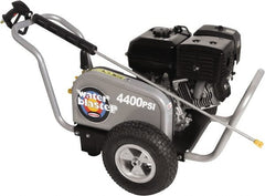 Simpson - Gas, 13 hp, 4,400 psi, 4 GPM, Cold Water Pressure Washer - AAA Triplex, 50' x 3/8" Hose - Exact Tooling