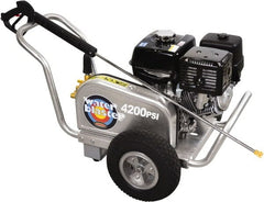 Simpson - Gas, 13 hp, 4,200 psi, 4 GPM, Cold Water Pressure Washer - AAA Triplex, 50' x 3/8" Hose - Exact Tooling