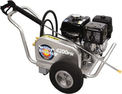 Simpson - Gas, 13 hp, 4,200 psi, 4 GPM, Cold Water Pressure Washer - CAT Triplex, 50' x 3/8" Hose - Exact Tooling