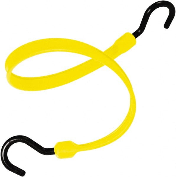 The Better Bungee - Stretch Tie Downs; Type: Heavy Duty Bungee Strap ; End Type: Triangulated Stainless S Hook ; Color: Yellow ; Fractional Overall Lengths: 18 - Exact Tooling