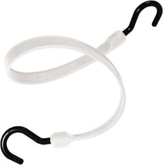 The Better Bungee - Stretch Tie Downs; Type: Heavy Duty Bungee Strap ; End Type: Molded Nylon Hook End ; Color: White ; Fractional Overall Lengths: 36 - Exact Tooling
