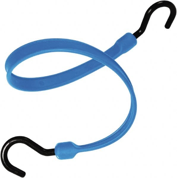 The Better Bungee - Stretch Tie Downs; Type: Heavy Duty Bungee Strap ; End Type: Molded Nylon Hook End ; Color: Blue ; Fractional Overall Lengths: 18 - Exact Tooling