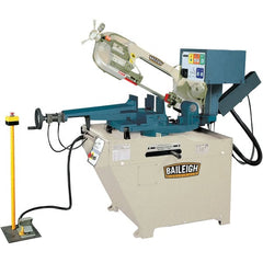 Baileigh - 10.59 x 4.33" Semi-Automatic Combo Horizontal & Vertical Bandsaw - 1 Phase, 60° Right, 45° Left Vise Angle of Rotation, 1.5 hp, 220 Volts, Frequency Drive - Exact Tooling