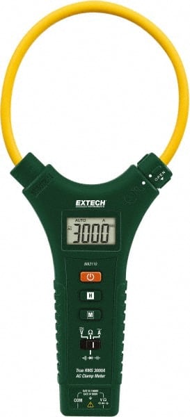 Extech - MA3110, CAT III, Digital True RMS Clamp Meter with 11" Flex Jaws - 1000 VAC/VDC, 3000 AC Amps, Measures Voltage, Capacitance, Continuity, Current, Resistance - Exact Tooling