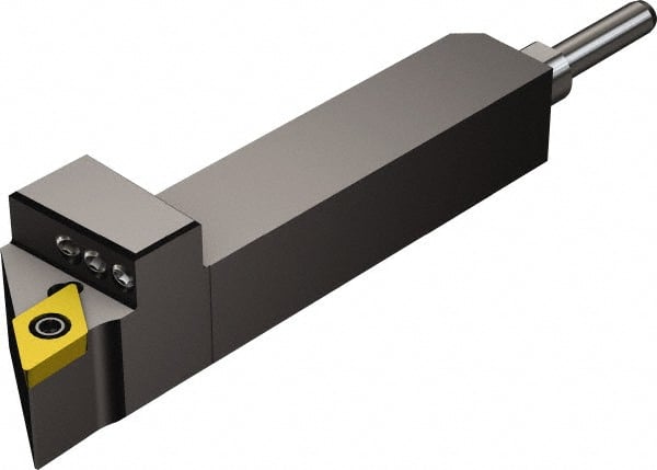 Sandvik Coromant - QS-SDJC, Right Hand Cut, -3° Lead Angle, 16mm Shank Height x 16mm Shank Width, Neutral Rake Indexable Turning Toolholder - 70mm OAL, DCMT 11 T3 08 Insert Compatibility, Series CoroTurn 107 - Exact Tooling