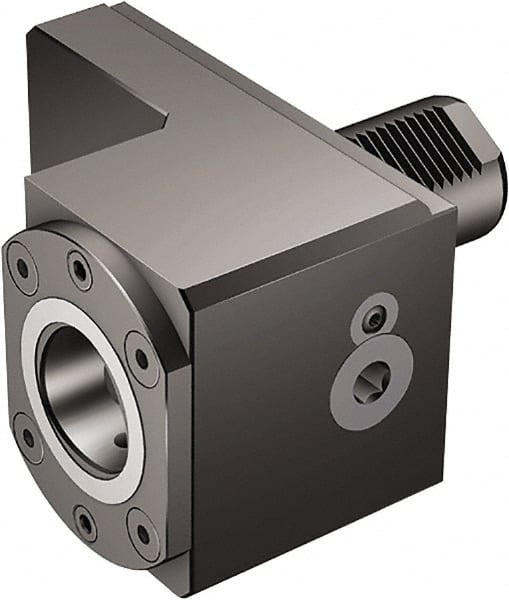 Sandvik Coromant - Right Hand Cut, C6 Modular Connection, Adapter/Mount Lathe Modular Clamping Unit - 63mm Square Shank Diam, 4.724" OAL, Through Coolant - Exact Tooling