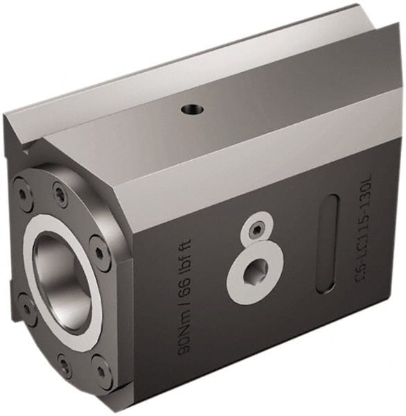 Sandvik Coromant - Right Hand Cut, C8 Modular Connection, Adapter/Mount Lathe Modular Clamping Unit - 80mm Square Shank Diam, 4.961" OAL, Through Coolant - Exact Tooling