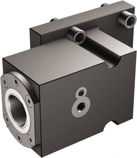 Sandvik Coromant - Right Hand Cut, C8 Modular Connection, Adapter/Mount Lathe Modular Clamping Unit - 80mm Square Shank Diam, 5.079" OAL, Through Coolant - Exact Tooling