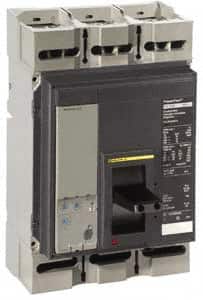 Square D - 600 Amp, 600 VAC, 3 Pole, Panel Mount Molded Case Circuit Breaker - Electronic Trip, Multiple Breaking Capacity Ratings, 3/0 AWG - Exact Tooling