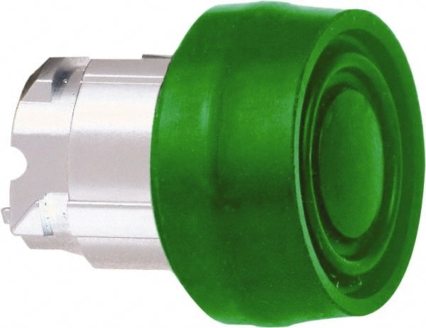 Schneider Electric - 22mm Mount Hole, Flush, Pushbutton Switch Only - Round, Green Pushbutton, Nonilluminated, Momentary (MO) - Exact Tooling