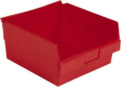 LEWISBins+ - 11-5/8" Deep, Red Hopper Shelf Bin - 6" High x 11-1/8" Wide x 11-5/8" Long - Exact Tooling