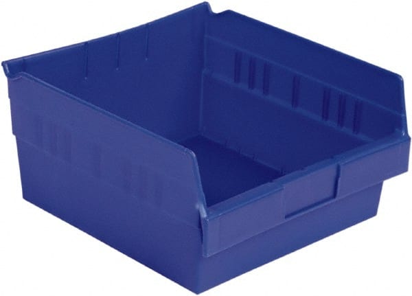 LEWISBins+ - 11-5/8" Deep, Blue Hopper Shelf Bin - 6" High x 11-1/8" Wide x 11-5/8" Long - Exact Tooling