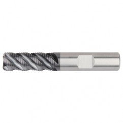 3/8x3/8x5/8x2-1/4 .030R 4FL Carbide Roughing End Mill-Round Shank-AlTiN - Exact Tooling