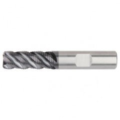 3/8x3/8x5/8x2-1/4 .030R 4FL Carbide Roughing End Mill-Round Shank-AlTiN - Exact Tooling