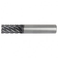 1/2x1/2x1x3 6FL Square Carbide End Mill-Round Shank-AlTiN - Exact Tooling