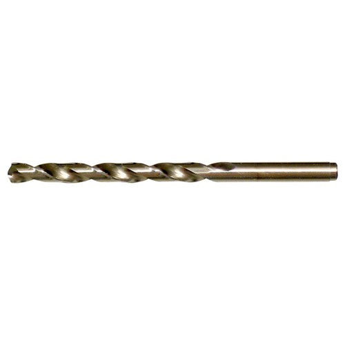 #1 RHS / RHC HSS-CO 8% (M42) 135 Degree Split Point NAS907 Type J Cobalt Heavy Duty Jobber Drill - Straw / Gold Oxide - Exact Tooling