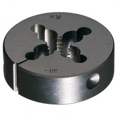 1/2-14 NPT 2″ OD Carbon Steel Round Adjustable Die - Taper Pipe - Exact Tooling