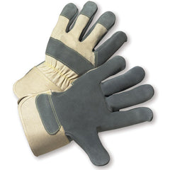Premium Side Gray Leather Palm Gloves X-Large - Exact Tooling