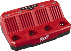 Milwaukee Tool - 12 Volt, 4 Battery Lithium-Ion Power Tool Charger - Exact Tooling