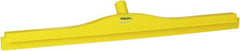 Vikan - 27.6" Polypropylene Blade Floor Squeegee Frame - Threaded End, Double Edge, Yellow, Polypropylene Holder - Exact Tooling