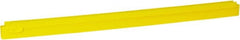 Vikan - 27.6" Polypropylene Blade Squeegee Refill - Threaded End, Double Edge, Yellow, Polypropylene Holder, Use with 77156 - Exact Tooling