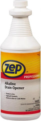 ZEP Commercial - 1 Qt Liquid Drain Cleaner - Unscented, Bottle - Exact Tooling