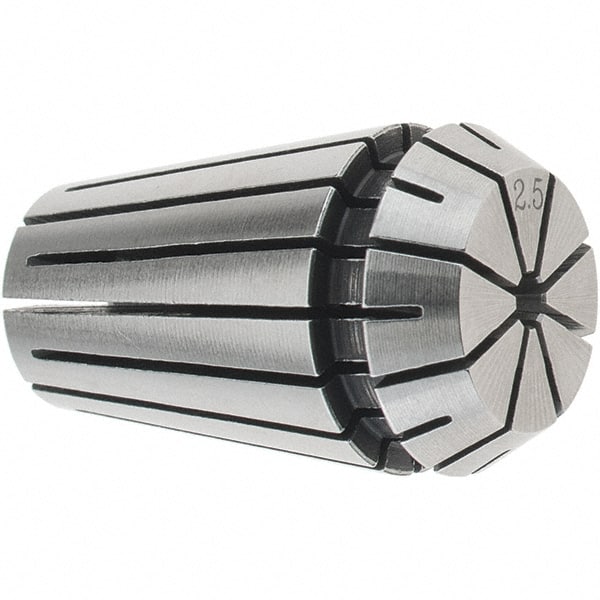 Accupro - 2 to 2.5mm ER16 Collet - 0.01mm TIR, 27mm OAL, 17mm Overall Diam - Exact Tooling