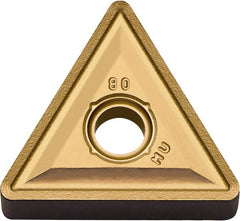 Kyocera - TNMG331 MU Grade SW05 Carbide Turning Insert - Uncoated, 60° Triangle, 3/8" Inscr Circle, 3/16" Thick, 1/64" Corner Radius - Exact Tooling