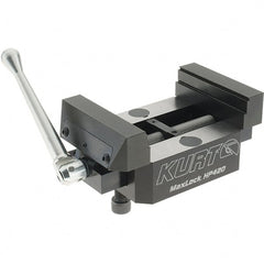 Kurt - 4" Jaw Width, 2.922" High x 5" Long x 4" Wide Vise - For Use with 5 Axis Workholding Systems - Exact Tooling