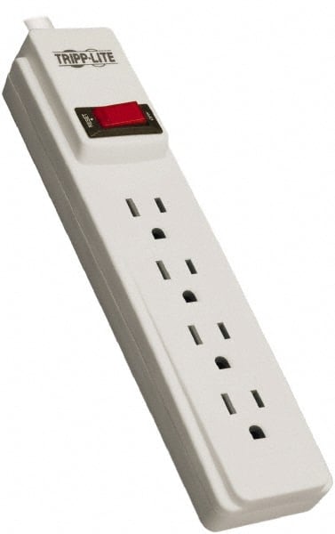 Tripp-Lite - 4 Outlets, 120 VAC15 Amps, 10' Cord, Power Outlet Strip - Keyhole, Tab Mount, 5-15 NEMA Configuration, 12.2" Strip - Exact Tooling