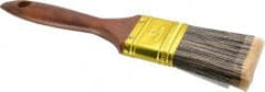 Premier Paint Roller - 2" Flat Synthetic Varnish Brush - 2-1/2" Bristle Length, 7" Wood Handle - Exact Tooling